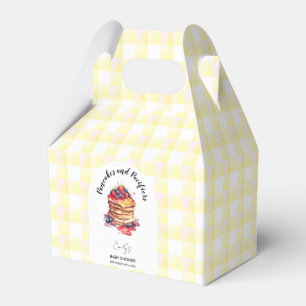 Pancakes and Pacifiers Gingham Plaid Baby Shower Favor Box