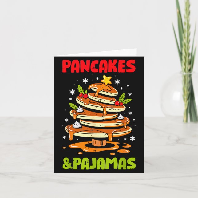 Pancakes And Pajamas Christmas Pancake Men Women K Card (Front)