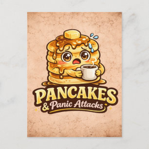 Pancakes and Panic Attacks - Foodie Fiends Postcard