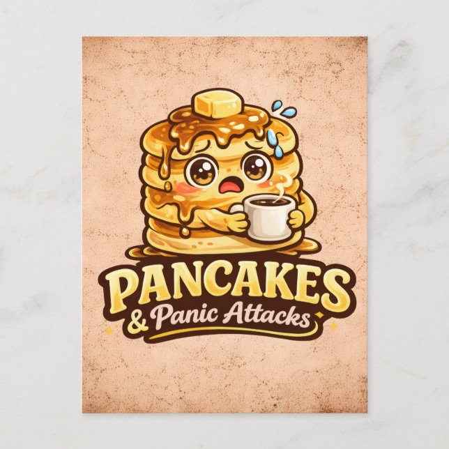 Pancakes and Panic Attacks - Foodie Fiends Postcard (Front)
