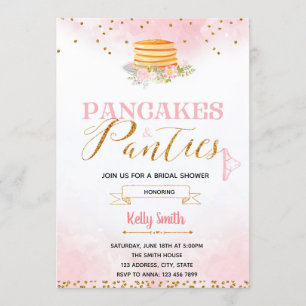 Pancakes and panties lingerie invitation