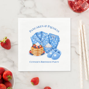 Pancakes and Pyjamas Boy’s Birthday Party Napkin