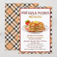 Pancakes and Pyjamas Breakfast Invitation