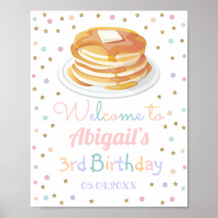 Pancakes and Pyjamas Glitter Dot Birthday Welcome Poster