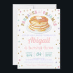 Pancakes and Pyjamas Glitter Dot Star Kid Birthday Invitation<br><div class="desc">Personalize this awesome Pancakes and Pyjamas Glitter Dot Star Kid Birthday  invitation with your details easily and quickly. All texts are editable!. For more advanced customization of this design,  simply select the 'Customize It / Personalize this template' button above! Matching items available in collection!</div>
