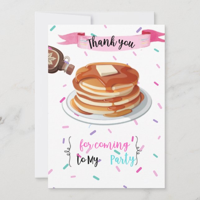 Pancakes and Pyjamas Thank You Card (Front)