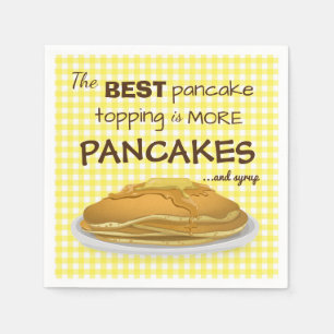 Pancakes and Syrup Topping Quote Napkin