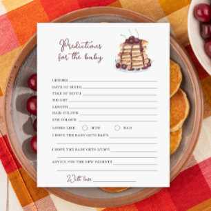 Pancakes baby shower - predictions and advice baby