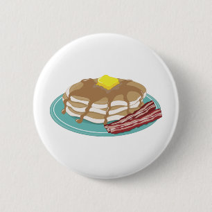 Pancakes Bacon 2 Inch Round Button
