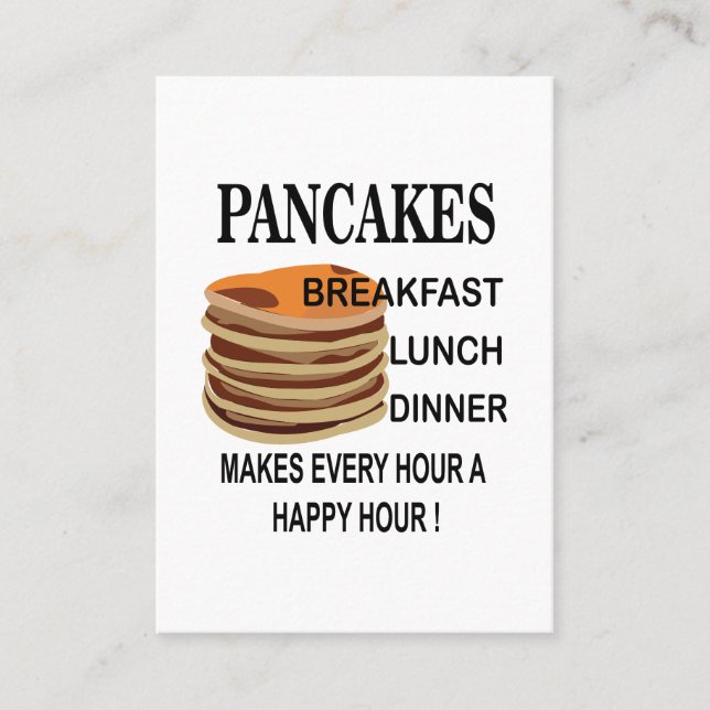 Pancakes Bakery Food Restaurant Pancake Business Card (Front)