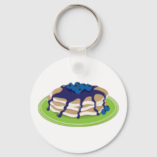 Pancakes Blueberry Keychain