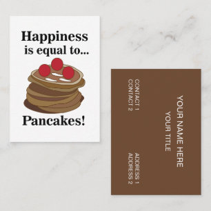 Pancakes Breakfast Food Restaurant Business Card
