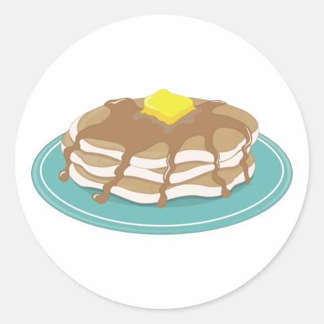 Pancakes Classic Round Sticker (Front)