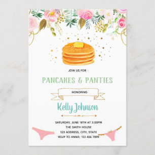 Pancakes et culottes Lingerie Douche Invitation