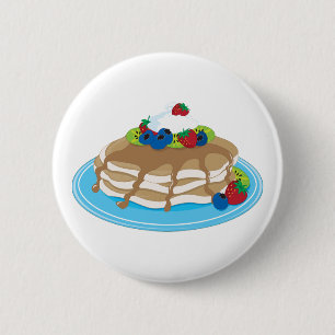 Pancakes Fruit 2 Inch Round Button
