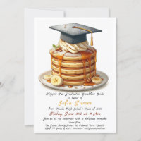 Pancakes Graduation Party Invitation