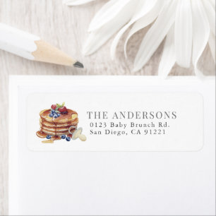 Pancakes & Pacifiers Gray Return Address