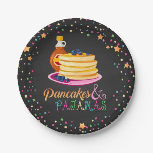 Pancakes & Pajamas Plate - Blk