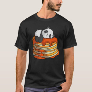Pancakes Panda On Waffle Breakfast Flapjack Hotcak T-Shirt
