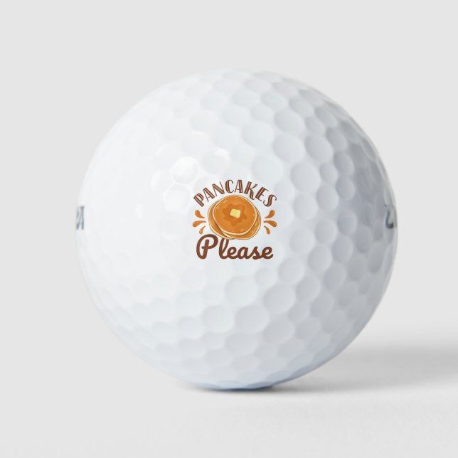 Pancakes Please Golf Balls (Front)