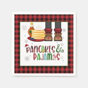 Pancakes & Pyjamas Christmas Party Napkin - W