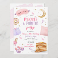 Pancakes Pyjamas Sleepover Slumber Party Birthday
