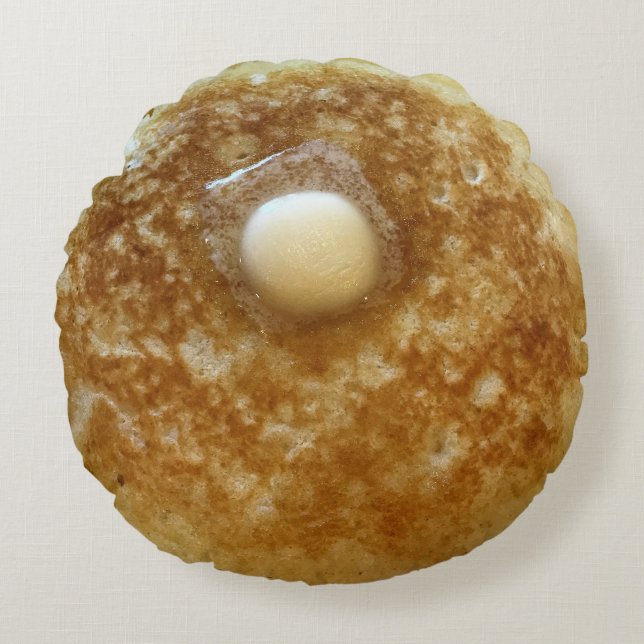 Pancakes Round Pillow (Front)