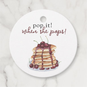 Pancakes Sweet Cherry - Pop it! When she pops! Favour Tags