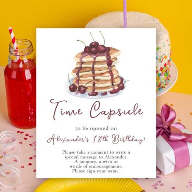 Pancakes Time Capsule 1st birthday Poster (Creator Uploaded)