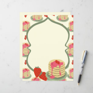 Pancakes unlined stationery paper