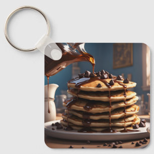 Pancakes with Chocolate Chips. Keychain