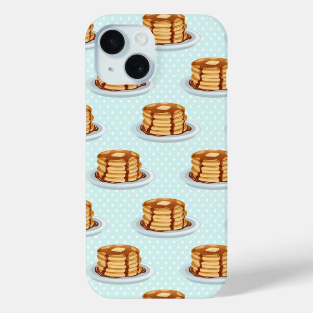 Pancakes with Maple Syrup & Polkadot Pattern Case-Mate iPhone Case (Back)