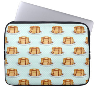 Pancakes with Maple Syrup & Polkadot Pattern Laptop Sleeve