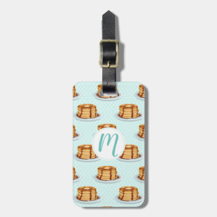 Pancakes with Maple Syrup & Polkadot Pattern Luggage Tag