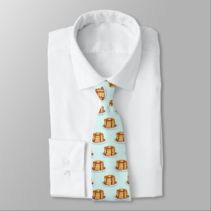 Pancakes with Maple Syrup & Polkadot Pattern Tie