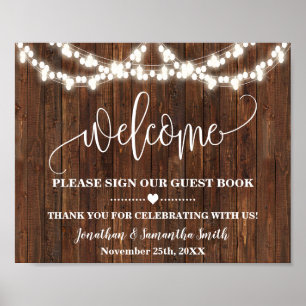 Pancarte de bienvenue pour notre livre d'or Mariag