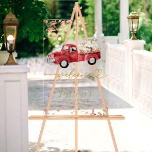 Pancarte de bienvenue pour une baby shower d'autom