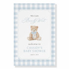 Pancarte de bienvenue pour une baby shower Teddy B