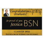 Elégant NURSE Graduation BSN Black Gold Photo Yard