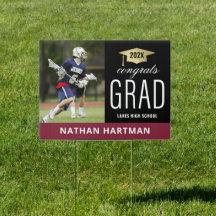 Félicitations Grad Black & Maroon Graduation