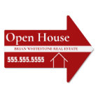 Red Open House Real Estate Company Yard