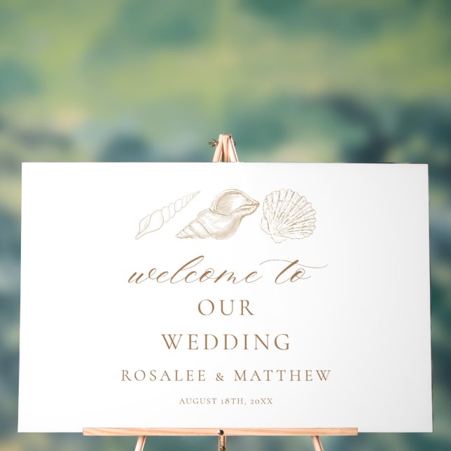 Pancartes de bienvenue de mariage côtier aux coqui (Neutre)