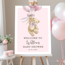 Pancartes de bienvenue pour Baby Shower avec ballo