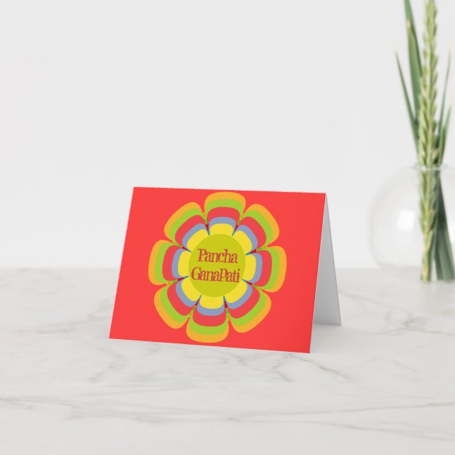 Pancha Ganapati Holiday Card (Front)