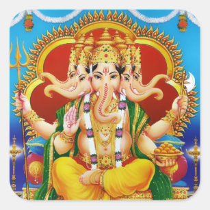 Panchamukhi Ganesha Stickers