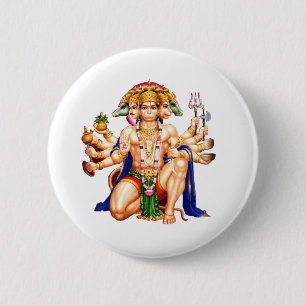 Panchmukhi Hanuman ji 2 Inch Round Button