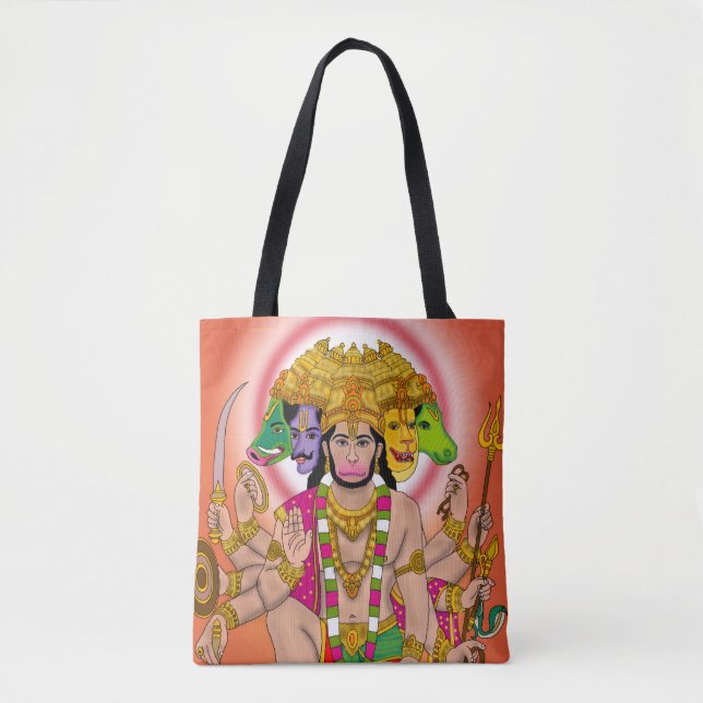 Panchmukhi Hanuman Tote Bag  (Front)