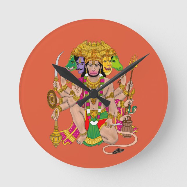 Panchmukhi Hanuman Wall Clock  (Front)