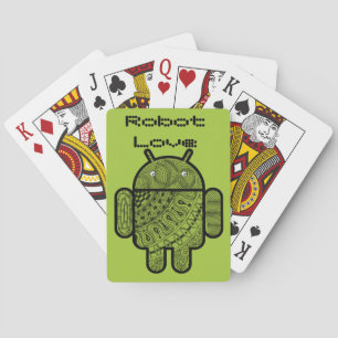 Pancho Doodle Character for the Android™ robot Playing Cards