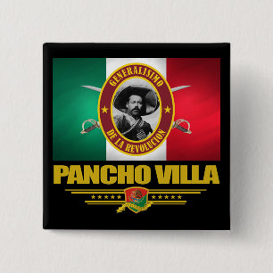 Pancho Villa 1 2 Inch Square Button